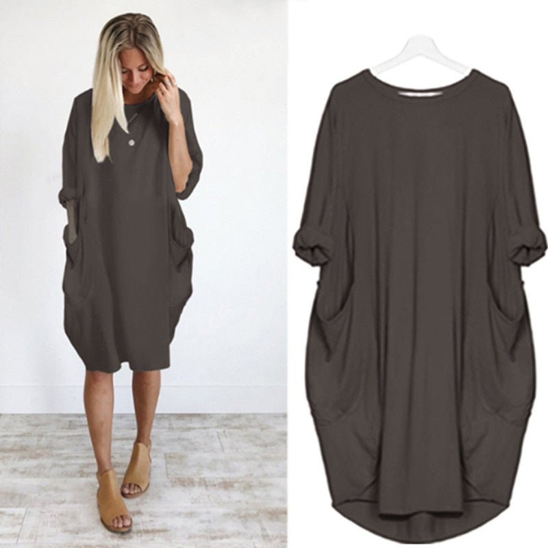 Sophie | Elegante Dames Jurk – Stijlvol & Praktisch met Zakken (1+1 Gratis)