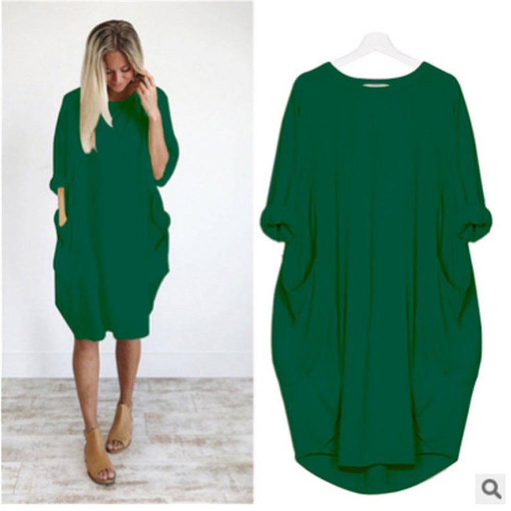 Sophie | Elegante Dames Jurk – Stijlvol & Praktisch met Zakken (1+1 Gratis)