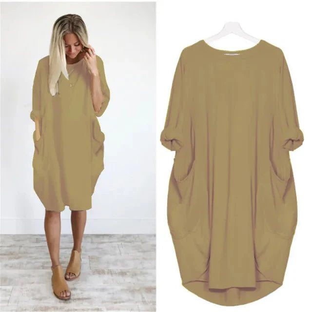 Sophie | Elegante Dames Jurk – Stijlvol & Praktisch met Zakken (1+1 Gratis)