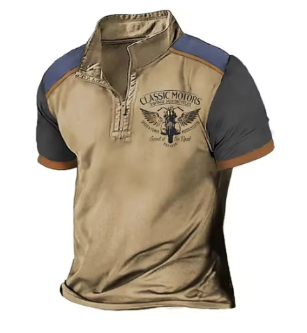 Daan | Motor Polo – Vintage look voor mannen met lef en karakter