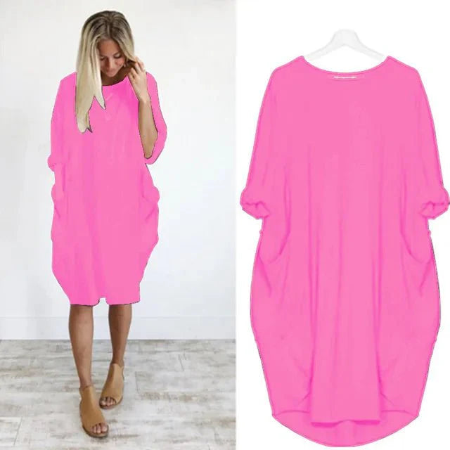 Sophie | Elegante Dames Jurk – Stijlvol & Praktisch met Zakken (1+1 Gratis)