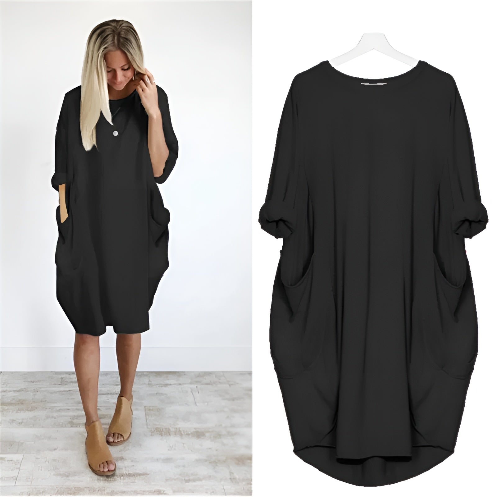 Sophie | Elegante Dames Jurk – Stijlvol & Praktisch met Zakken (1+1 Gratis)