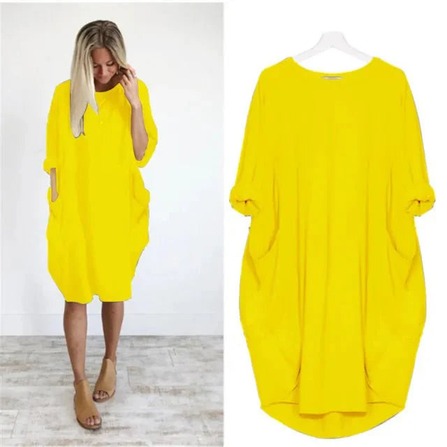 Sophie | Elegante Dames Jurk – Stijlvol & Praktisch met Zakken (1+1 Gratis)
