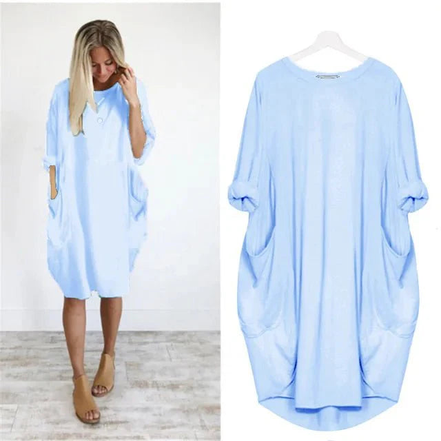 Sophie | Elegante Dames Jurk – Stijlvol & Praktisch met Zakken (1+1 Gratis)
