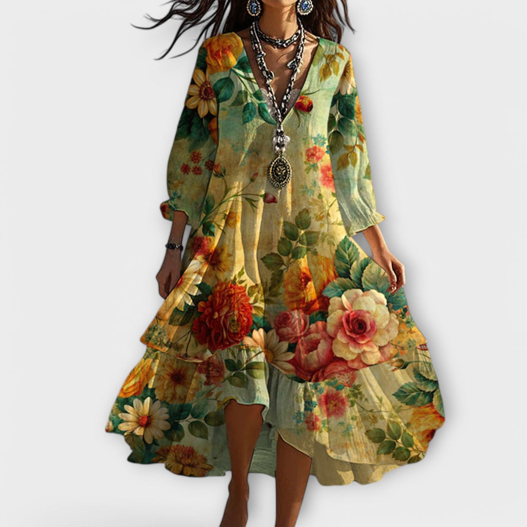 Sophie | Boho Jurk – Voel je vrij & vrouwelijk in zachte bloemenstijl